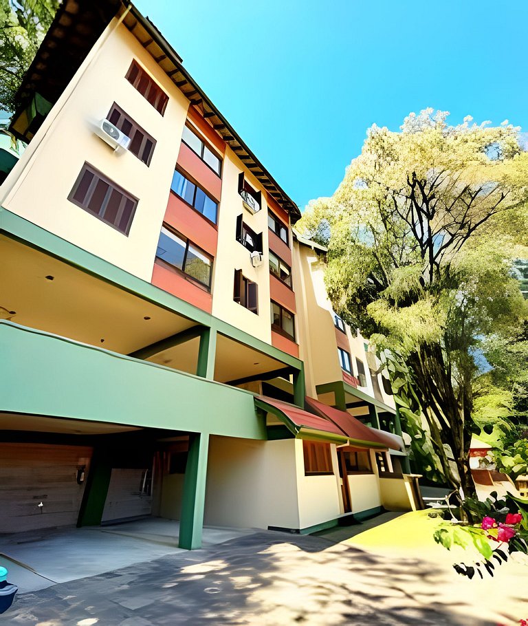 ¡Apto Gramado a pie! Aire acondicionado, Smart TV, Wi-Fi, Es