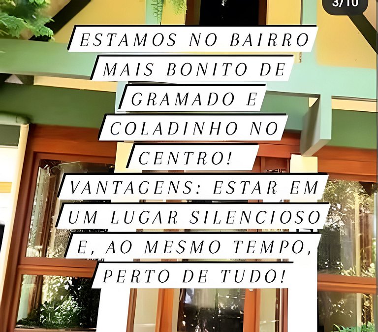 ¡Apto Gramado a pie! Aire acondicionado, Smart TV, Wi-Fi, Es