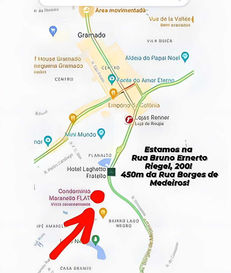 Gramado Apartment on Foot! Air Conditioning, Smart TV, Wi-Fi