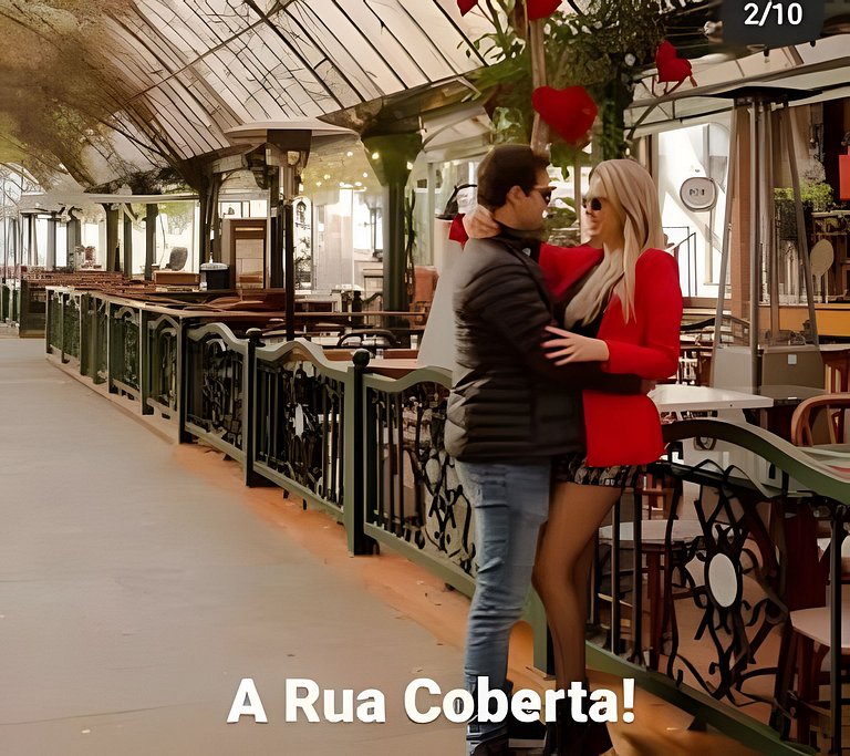 Apto Gramado a pé! Ar cond, Tv Smart, Wi-fi, Vaga!