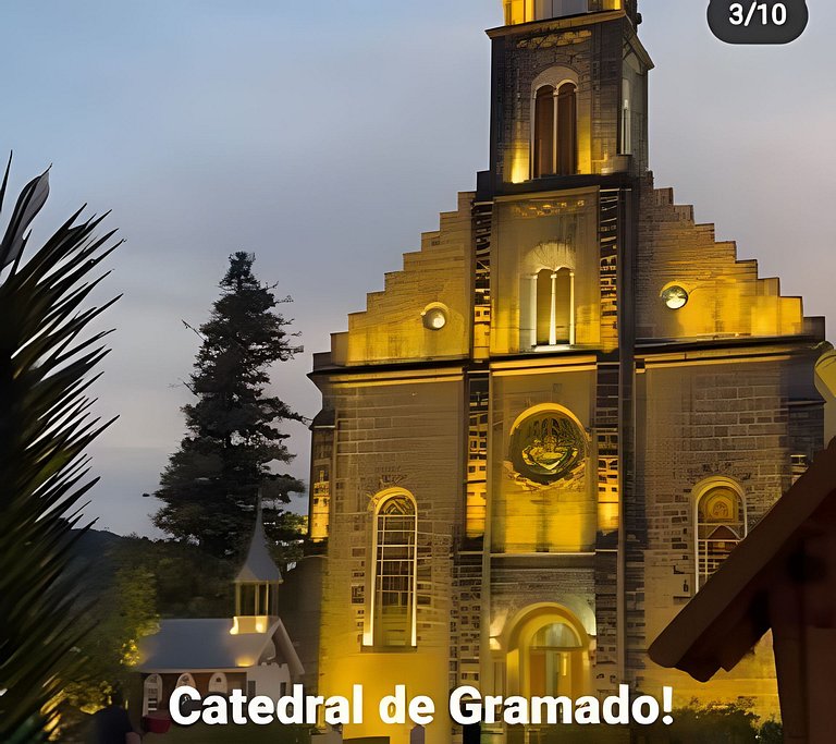 ¡Apto Gramado a pie! Aire acondicionado, Smart TV, Wi-Fi, Es