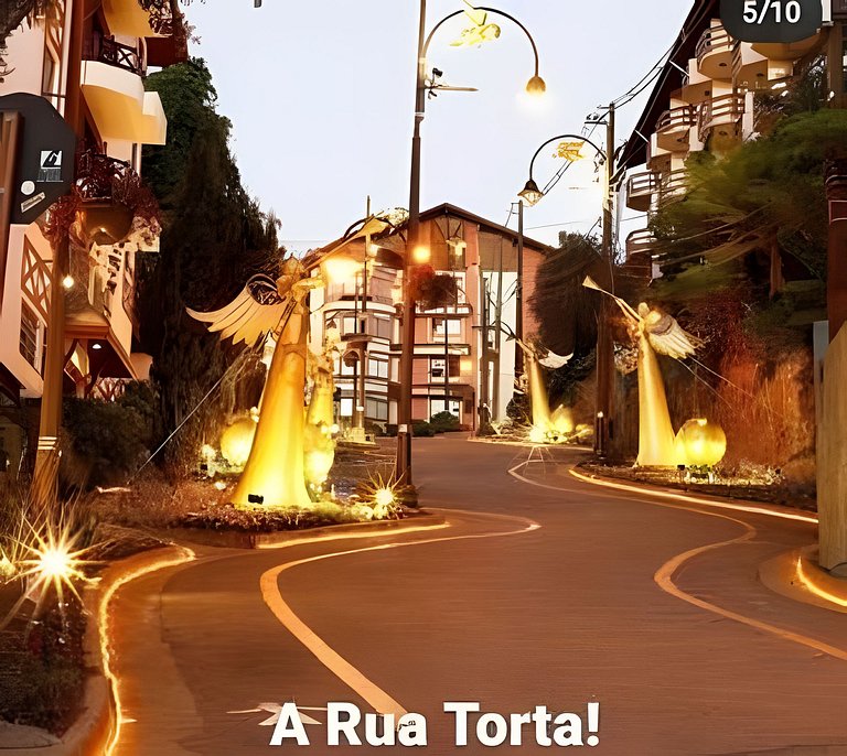 Siga Gramado - Apto Encantador! Perto Centro! Ar cond! Wifi!