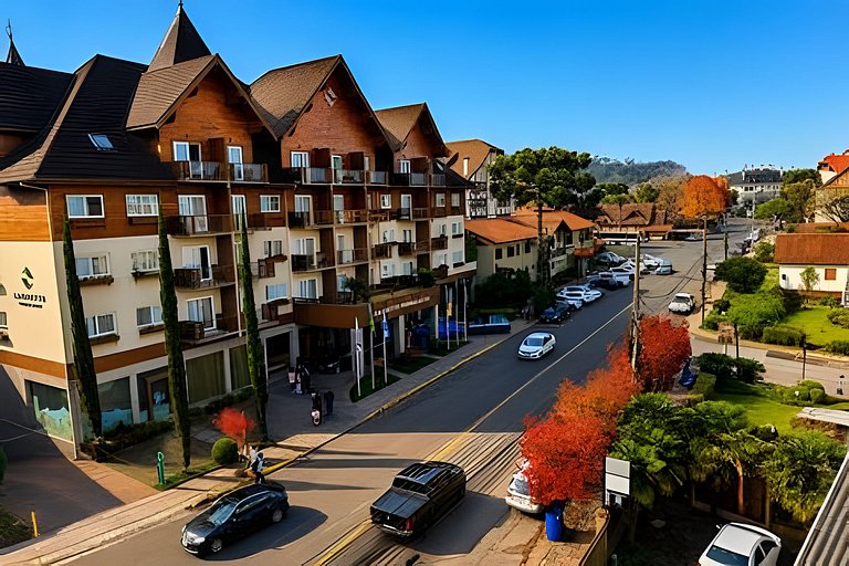 Siga Gramado- Cobertura Linda! 2 vagas no Centro!